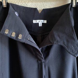 Black Pants wide band (3 hook) waist band w/WIDE belt loops & back V-notch (S 6)